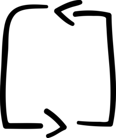 Clockwise Angled Arrows Svg Line Art, Free Vectors File